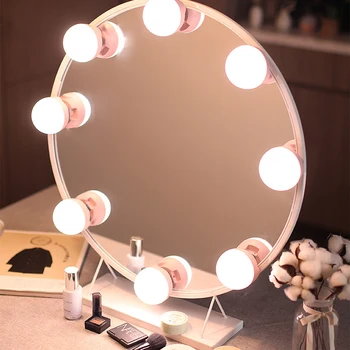 

LED Mirror Light USB Rechargeable Professional 1200mAh Vanity Dressing Table With Switch Make Up Hollywood Style Portable Salon