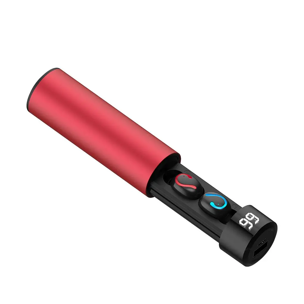 Bluetooth Earphone Digital Battery Power Display Wireless In-Ear Type Headset Power Bank Earbuds