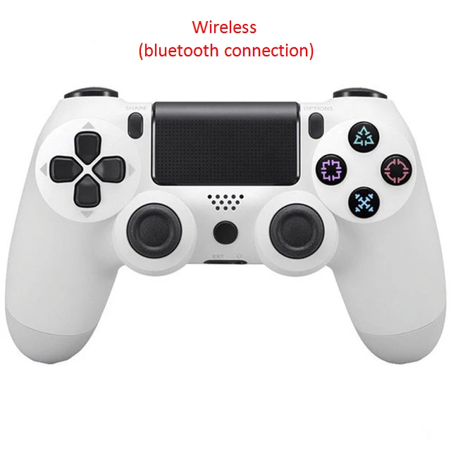 Белый Bluetooth геймпад для Playstation sony PS4 беспроводной контроллер Джойстик контроллер для DualShock Вибрационный джойстик для ПК - Цвет: Белый