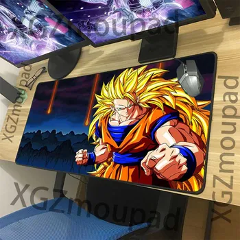 

XGZ Large Cartoon Mouse Pad Black Lock Edge Anime Dragon Ball Computer Custom Personality Table Mat Rubber Non-slip Coaster