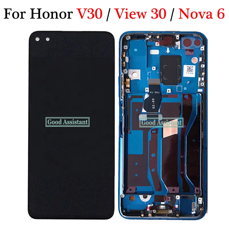 Original Black 6.57 inch For Huawei Nova 6 / Honor V30 View 30 LCD Display Touch Screen Digitizer Assembly With Frame | Мобильные