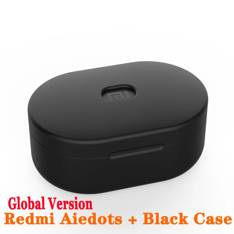 Оригинальные Xiaomi Redmi Airdots Bluetooth наушники 5,0 спортивные стерео беспроводные Bluetooth наушники Водонепроницаемая глобальная версия - Цвет: EN  and Black case