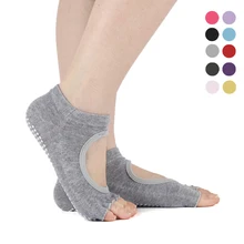 Новинка; женские ботинки на средней длины с пятью пальцами липкий балетки с низким вырезом на спине сцепление носки Пилатес Нескользящая женская обувь для занятий спортом, женские спортивные носки оптом для женщин Фитнес Sox