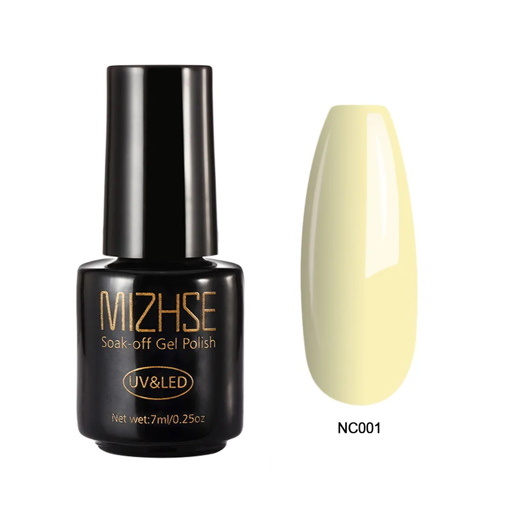 set06 NC001 MIZHSE 7 мл УФ-Гель-лак замачиваемый УФ-светодиодный акриловый гель для дизайна ногтей, маникюрное украшение, матовое верхнее Базовое покрытие, лак для творчества, живопись, гель-гибрид - Цвет: set06 NC001