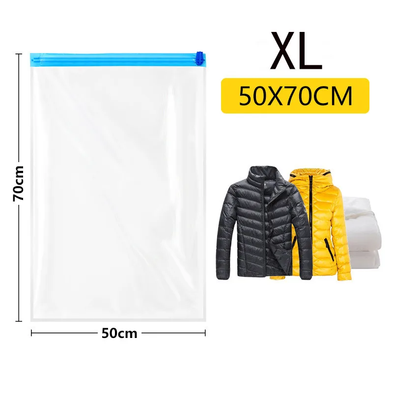 XL PE ручная прокатка компрессионная вакуумная сумка для хранения одежды аксессуары для путешествий - Цвет: XL