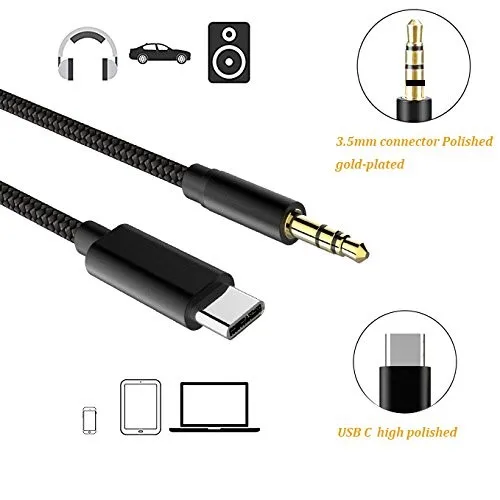 Аудиокабель адаптер типа C на 3 5 мм для USB Type c Jack Aux кабель автомобильного динамика