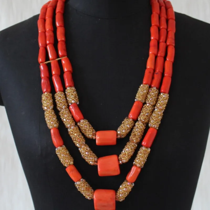 4UJewelry 12 24 мм большие коралловые бусины в середине 3 слоя нигерийские Ювелирные