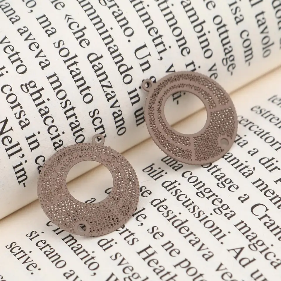 Doreenbeads Copper Filigree Stamping Connectors Round Hollow Peach Colorfyl Jewelry Diy Findings Charms mm X 18mm 10 Pcs Jewelry Findings Components Aliexpress