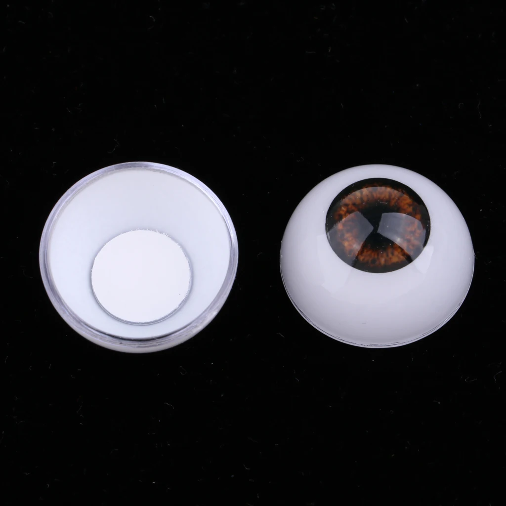 Baby Doll Dark Brown Iris Eye 20mm Acrylic Eyeballs for Reborn Girl Boy Doll Bear Mask Toy Halloween Props
