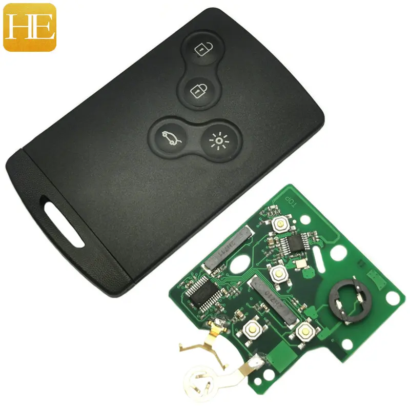 HE XIANG CAR REMOTE CONTROLE KEY FOR RENAULT MEGANE 3 LAGUNA 3 FLUENCE KOLEOS SCENIC ID46 PCF7952 433 FSK KEYLESS GO HANDS FRESS