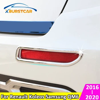 

Xburstcar for Renault Koleos Samsung QM6 2016-2020 2Pcs/Set Car Chrome Rear Fog Lights Cover Fog Lamp Trim Stickers Accessories