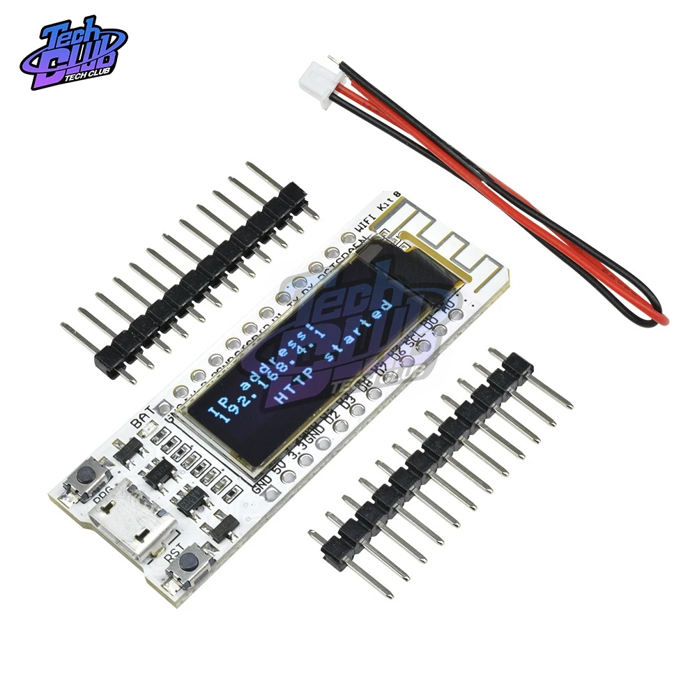 Макетная плата с OLED дисплеем 0 91 дюйма ESP8266 Wifi Kit8 для Arduino NodeMCU 128X32 белый CP2104 умного