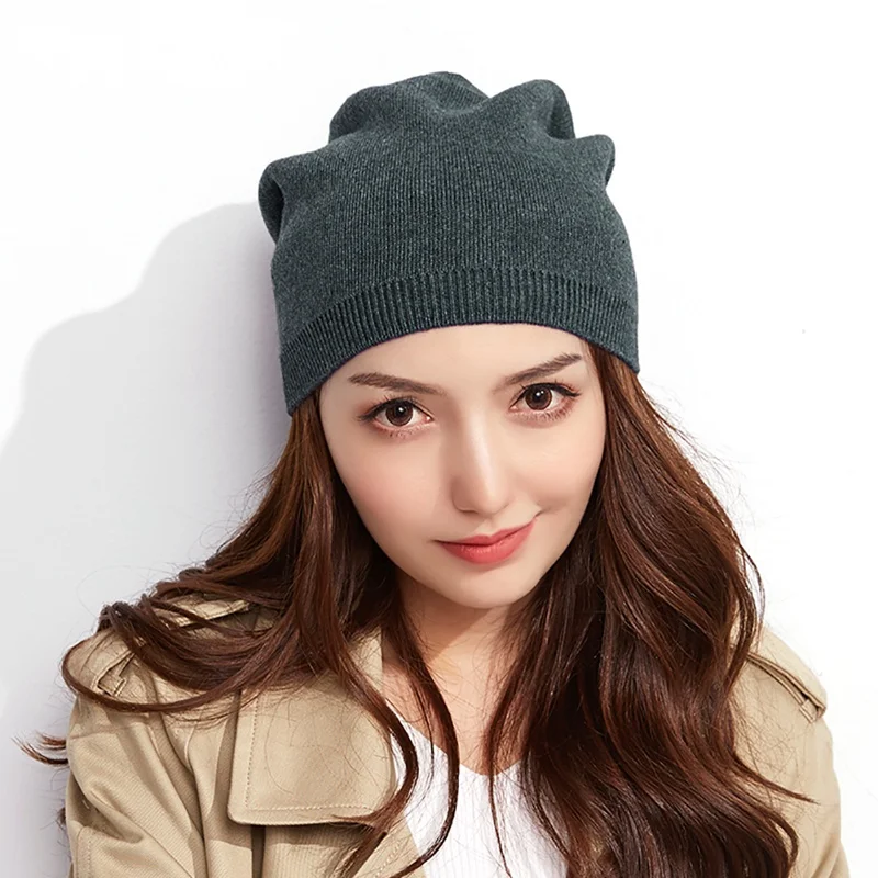 

Spring Autumn Turban Cap Unisex Hop Cap Turban Solid Color Beanie Knitted Beanie Hats For Women Men Winter Caps