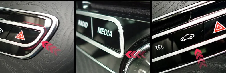 Lsrtw2017 алюминиевый сплав Автомобильный Центральный переключатель управления рамка для Mercedes Benz V Class V260