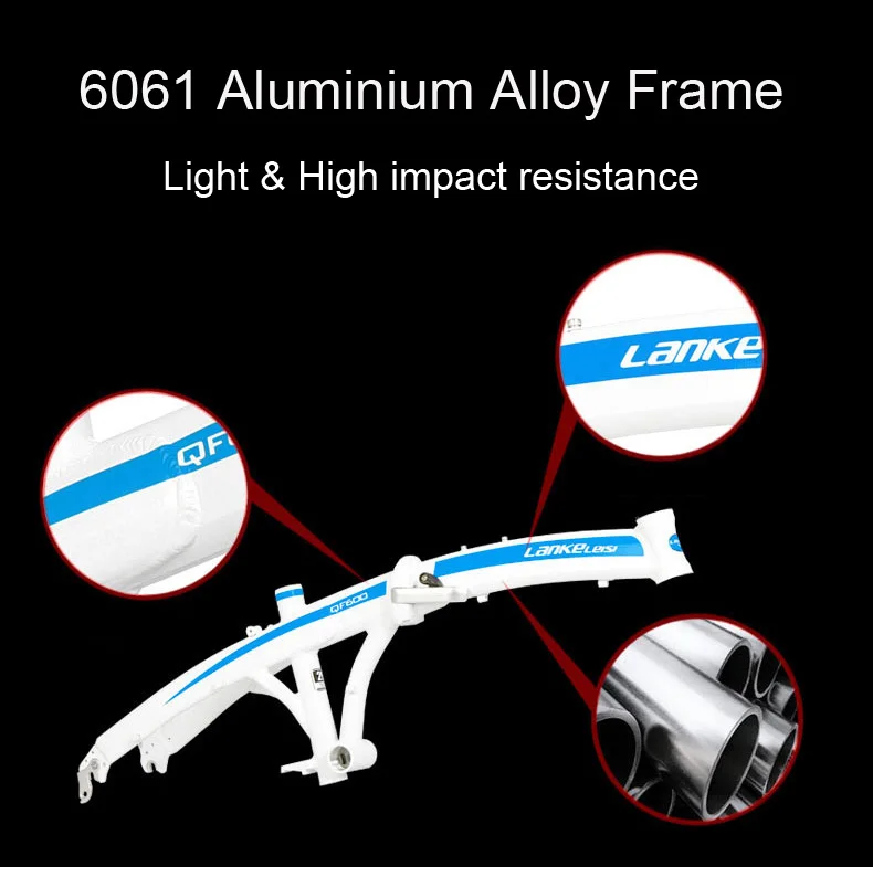 Flash Deal QF600G 20 Inches Folding Bicycle, 7 Speeds Folding Bike, Aluminium Alloy Frame, BMX, Both Disc Brakes 2
