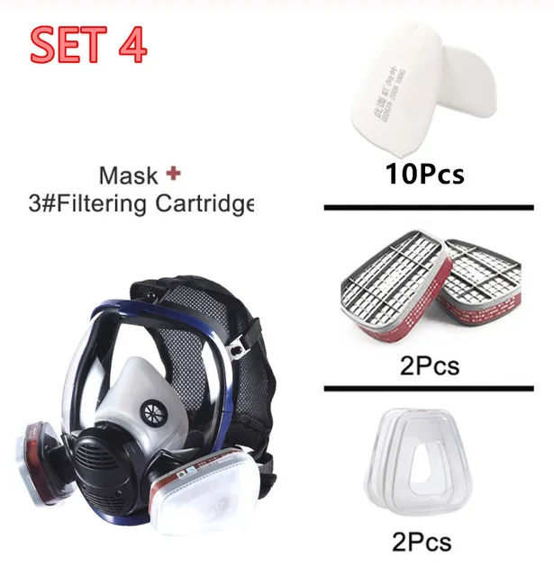 3m anhydrous ammonia respirator Chemical Mask 6800 Gas Mask Dustproof Respirator Paint Pesticide Spray Silicone Full Face Filters for Laboratory Welding acid respirator Safety Equipment