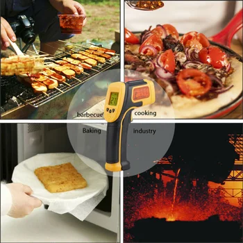 

LCD Digital Industrial Infrared Thermometer Non-contact Temperature Meter For Industrial Measurement ± 2% Or ± 2 Degree Celsius