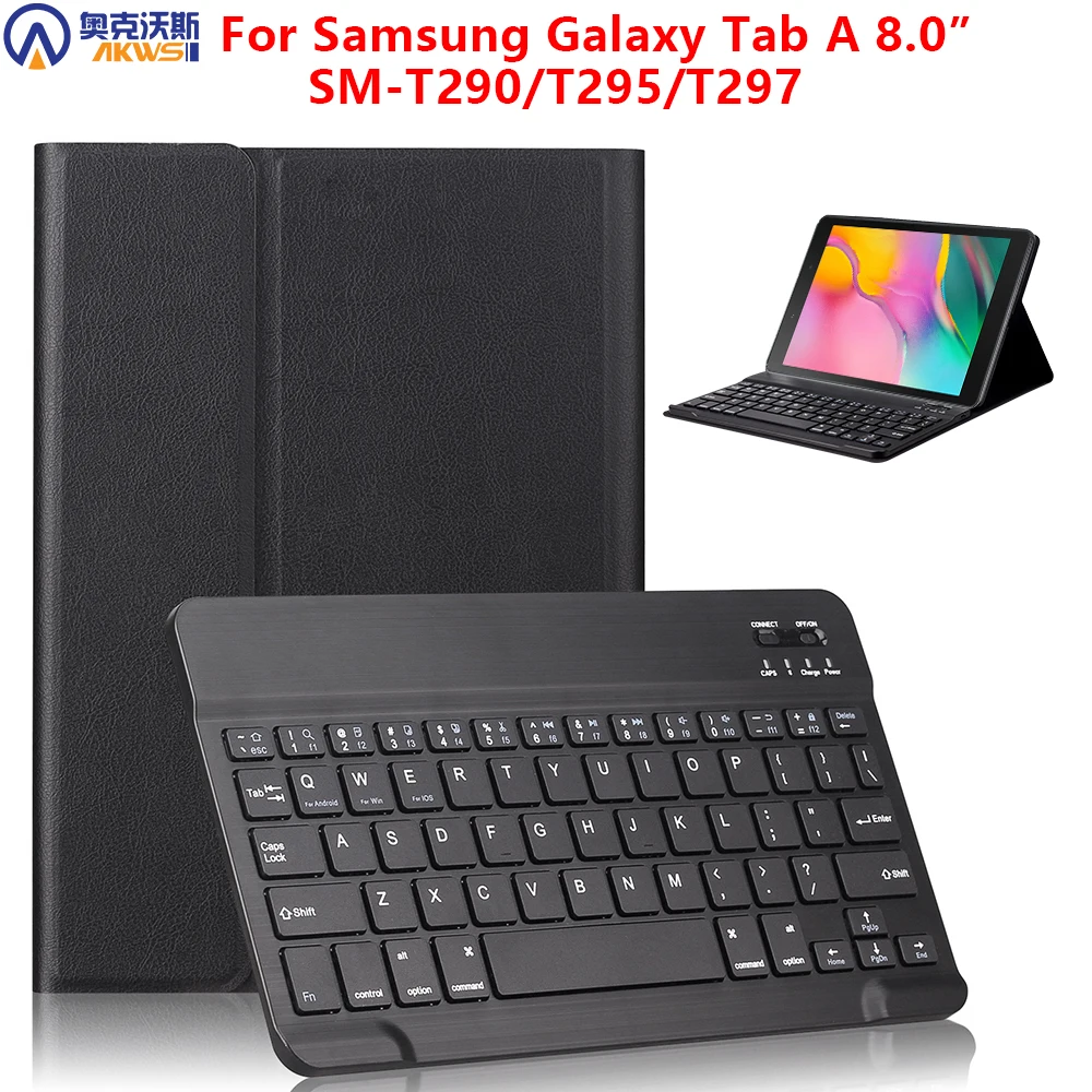 

Bluetooth keyboard tablet case for Samsung Galaxy Tab A 8.0 2019 SM-T290 SM-T295 290 295 wireless keyboard tablet cover