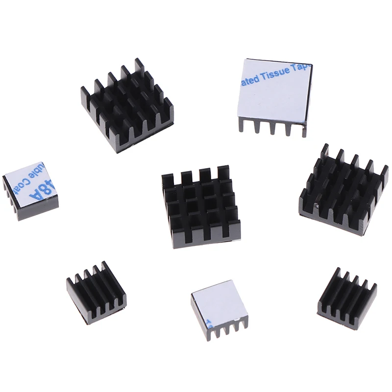 Aluminum Alloy Heatsink Cooling Pad Cooler Radiator Heat Sink For Raspberry pi 2/3/4B 8pcs/set aluminum heatsink radiator