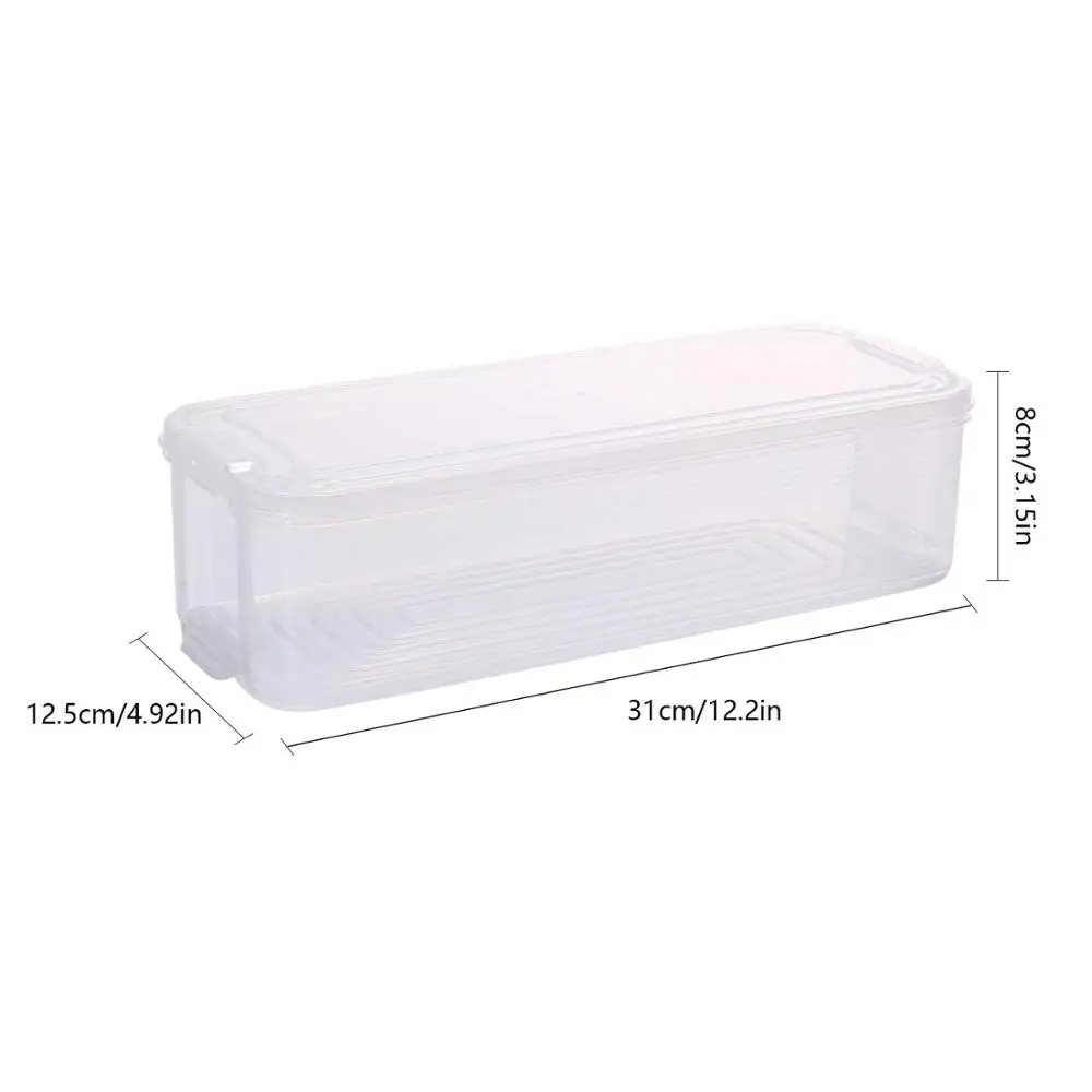 Коробка для хранения холодильник пластиковые прозрачные ящики сортировочные контейнеры с крышкой для кухни холодильник шкаф Органайзер для морозилки - Цвет: Single layer