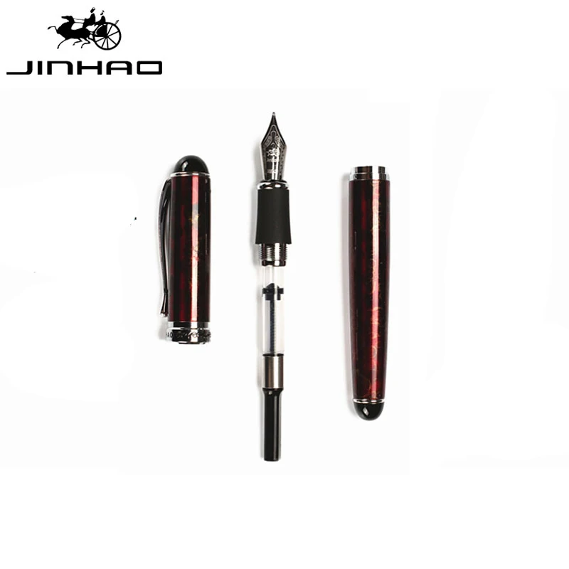 Jinhao X750 классический Стиль серебряный зажим металлическая авторучка 0 5 мм перо