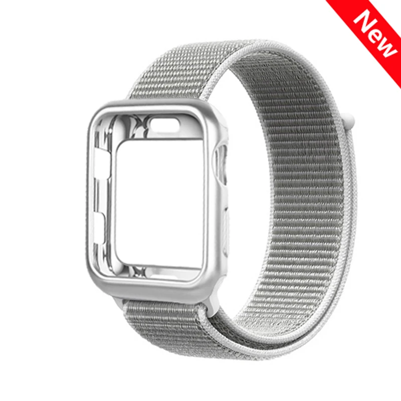 Sport Loop strap for Apple watch band case 4 5 3 44mm 40mm watchband nylon Breathable bracelet belt for iwatch band 3 42mm 38mm