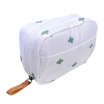 

1PC Waterproof Makeup Pouch Multifunction Portable Zipper Toiletry Bag Travel Cosmetic Bag - Size L (Cactus Pattern)