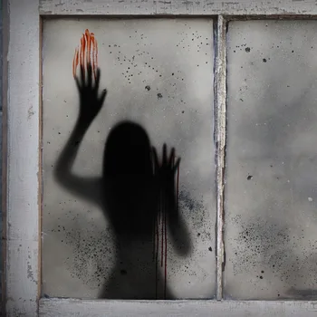 

Halloween Horror Blood Fingerprint Shadow Glass Sticker Wall Sticker Halloween Decor Horror Masquerade Party Supplies