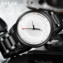 BREAK креативные кварцевые часы для мужчин и женщин унисекс уникальный дизайн фотографа серии модные повседневные крутые Бизнес водонепроницаемые часы