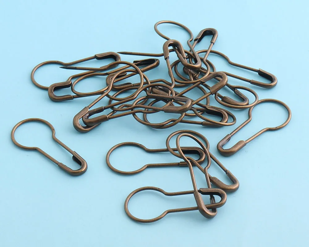 100-500pcs 21mm 전구 안전 핀 청동 조롱박 모양 안전 핀 구리 핀 스카프 핀..