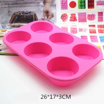 

6 Holes Round Shape Soap Making Silicone Mold Chocolate Cake Baking Mould DIY Handmade Soap Making Tools Food-Grade Silicone