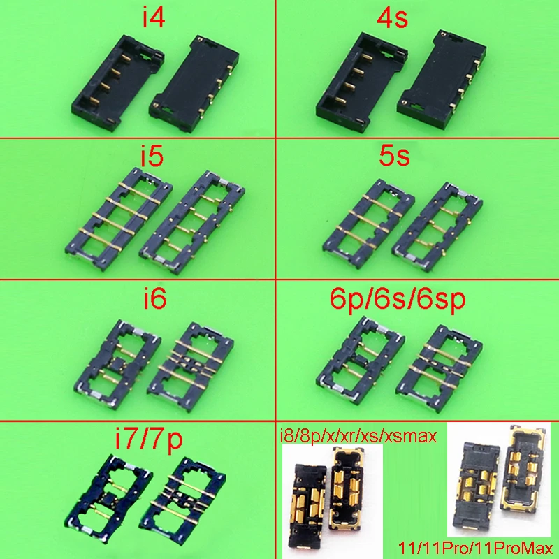 Inner Battery Connector Clip Motherboard For Iphone 4s 5s 6 7 8 Plus X Xs Max Xr 11 12 Pro Max Se Inline Fpc Battery Holder Mobile Phone Flex Cables Aliexpress