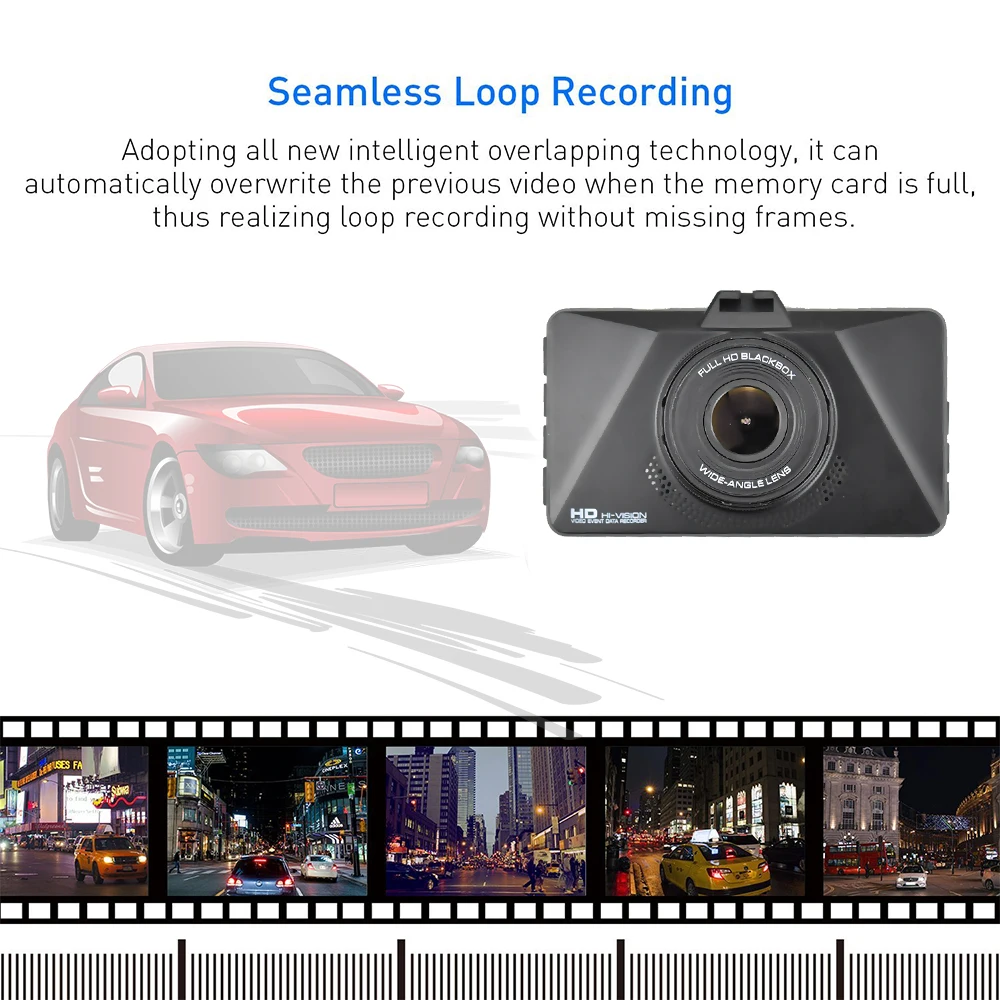 AMPrime Автомобильный видеорегистратор s recorder " TFT Dash Cam циклическая запись автомобиля dvr камера видеорегистратор ночного видения видео цифровой видеорегистратор