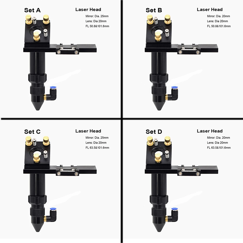 СО2 лазерная головка набор отражающее зеркало фокус фокусировка объектива интегративный держатель для DIY лазерная гравировка резка машина