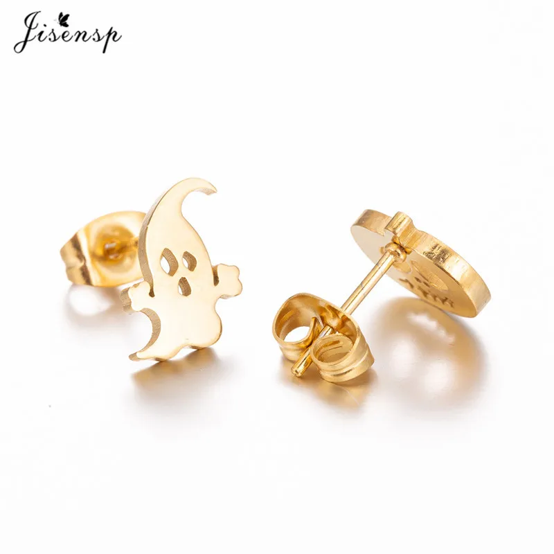 Mini Stainless Steel Earings Fashion Jewelry Small Animal Ear Studs Punk Cross Star Dragon Ballet Stud Earrings Pendientes Gifts