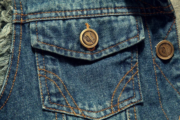 Винтажный Мужской джинсовый жилет корейская мода Slim fit рваные безрукавный джинсовый жилет куртка без рукавов
