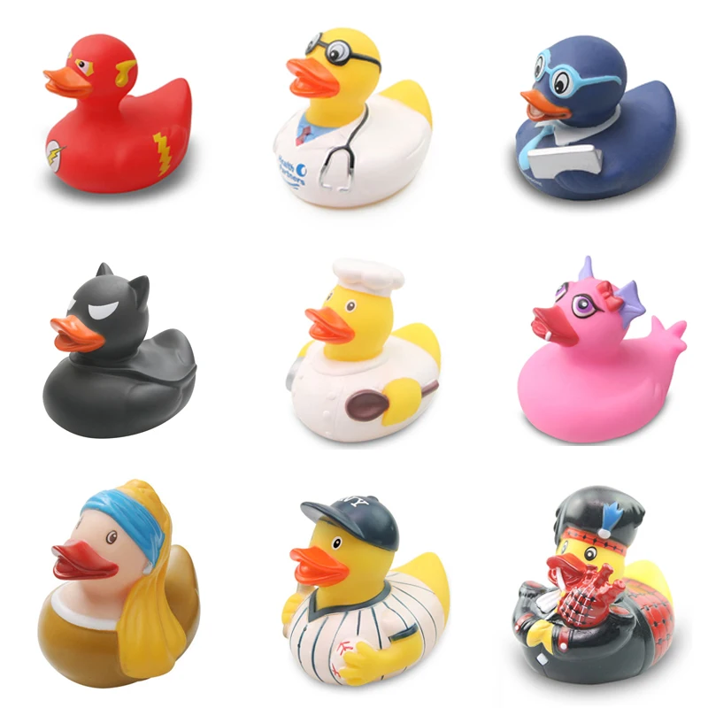 

1Pcs Baby Bath toys 26 styles Big Floating Rubber Duck Cute Water Bathtub Toy Squeeze sounding Dabbling Ducks kids shower toys