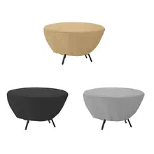 Водоотталкивающий для патио пожарная яма крышка Солнцезащитный круглый настольный протектор уличная мебель для патио пылезащитный чехол с регулируемым шнурком