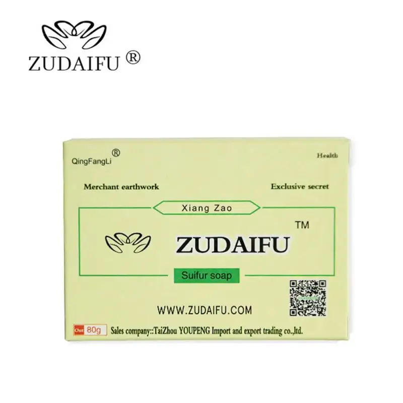ZUDAIFU серное мыло 80 г, крем для ухода за кожей, антибактериальное очищающее средство для удаления клещей, для лица, тела, псориаза, банное мыло TSLM1