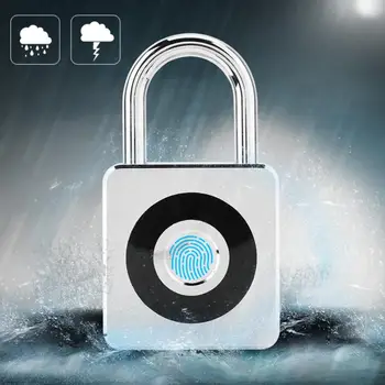 

Waterproof Fingerprint Padlock Smart Keyless Lock For Suitcase Cabinet Door Bike Security Mini Luggage lock