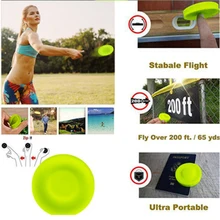 Disques volants en Silicone pour enfants, 1 pièce, soucoupe volante, Mini disque de plage, jouets de décompression, sport de plein air 