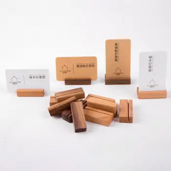 

Wooden Numbers Photo Display Stand Business Card Holder Name Memo Clips Office Desk Organizer Dinner Party 85WD