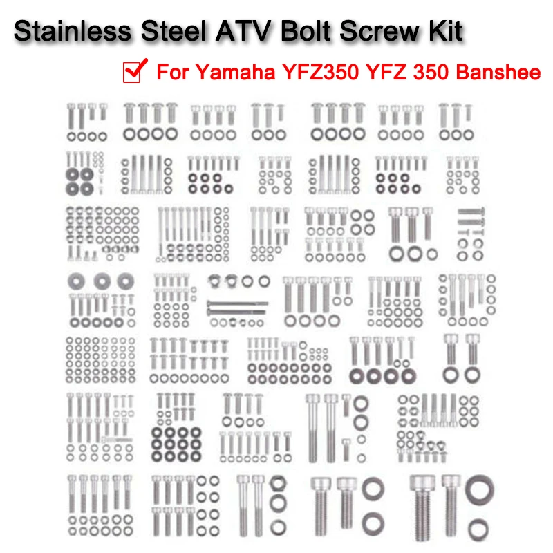 

Pro Polished Stainless Steel Atv Bolt Screw Kit For Yamaha YFZ350 YFZ 350 Banshee