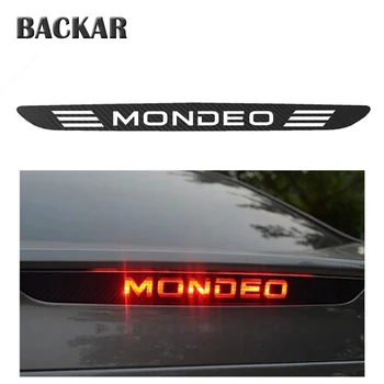 

Car Styling 3D Carbon Fiber Emblems Stickers For Ford Mondeo MK4 2007 2008 2009 2010 2011 2012 2013 High Brake Light Accessories