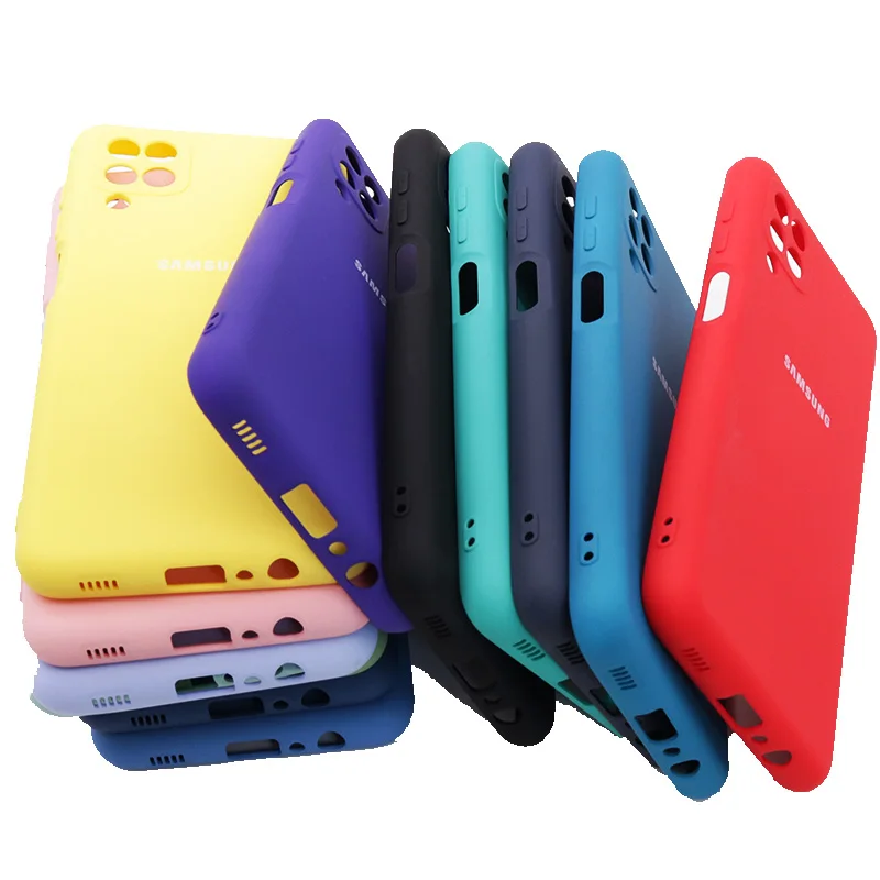 pouch phone A12 Case For Samsung Galaxy A12 M12 6.5 Inch Cover Soft Silicone Silky Touch Liquid TPU Protective Shell For Galaxy a12 m12 Case phone pouch case