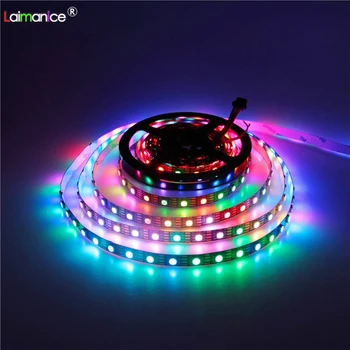 

1m/5m WS2813(Dual-signal wires)30/60/144 led/m 2813 individually led pixel strip WS2812B Updated Black/White PCB IP30/65/67 DC5V