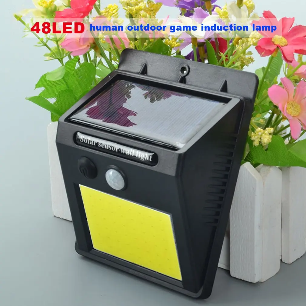 

Hot 48 LED Solar Sensor Streets Light PIR Motion Sensor Wall Lights Waterproof IP65 Outdoor Garden Yard Emergency Lamp