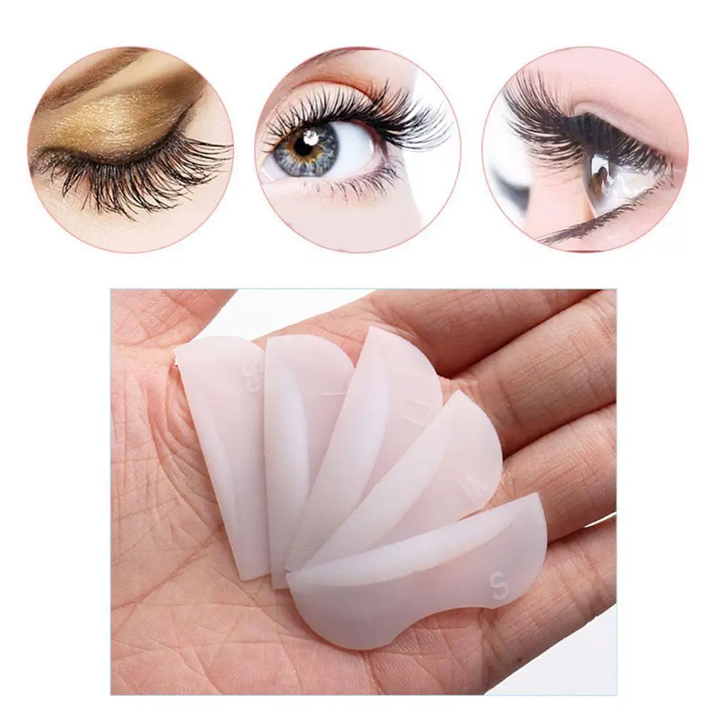 

3D Silicone Eyelash Perm Pad Eyelash Curler Lashes Accessories Shield Makeup Rods 5pairs Applicator lifting Tools O5Y7