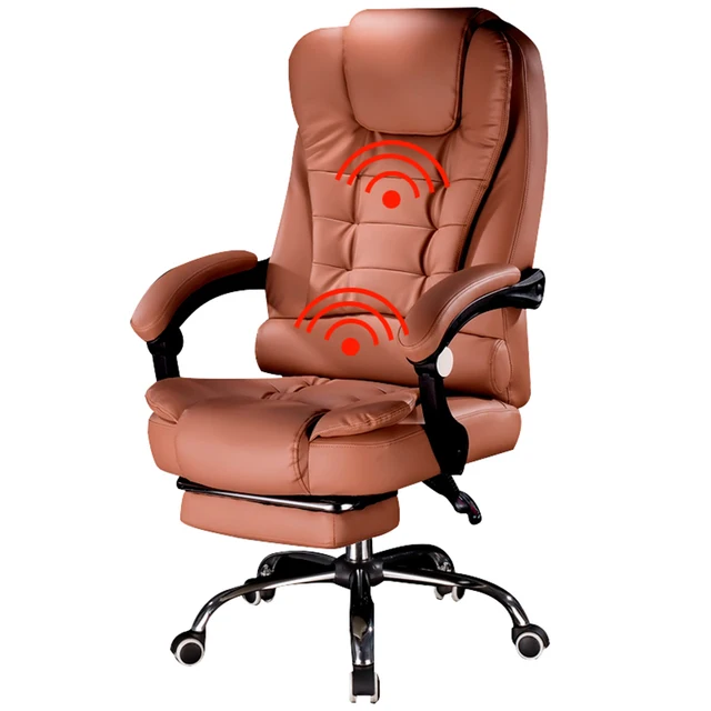 New products PU Leather boss computer chair office home swivel massage chair lifting adjustable chair With