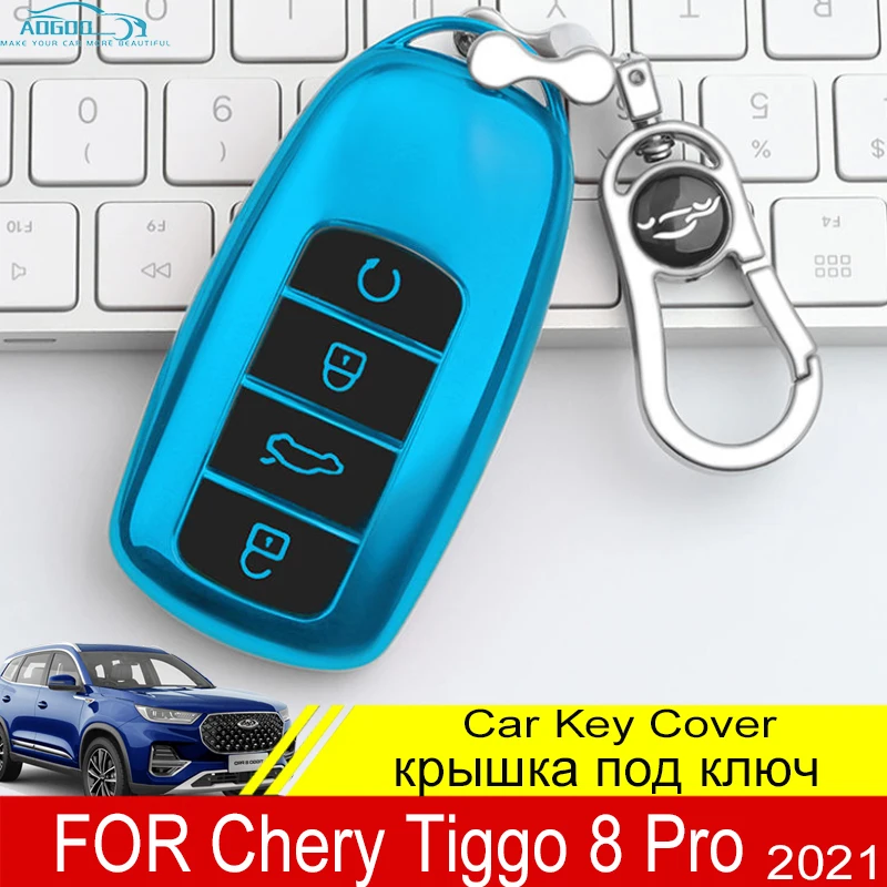 For Chery Tiggo 8 Pro Omoda C5 FX Arrizo 8 2023 2022 TPU Car Key Case 4  Buttons Remote Control Protect Cover Durable Accessories